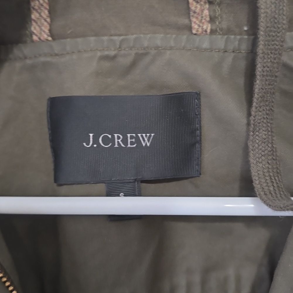 J. Crew Women's Olive Hooded Jacket S - Picture 2 of 9